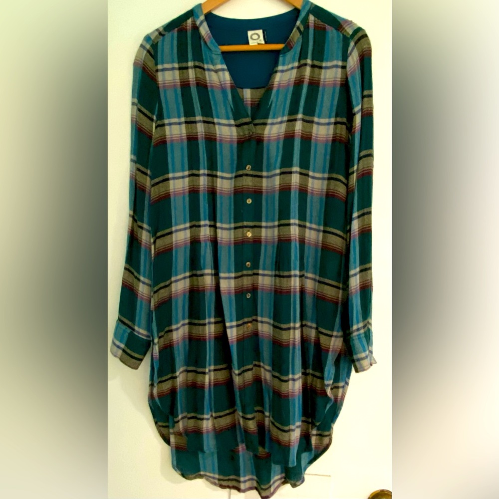 Anthropologie, Akemi + Kin, plaid tunic